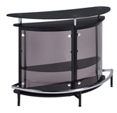 Coaster Amarillo 2-tier Bar Unit Black and Chrome Model 101065